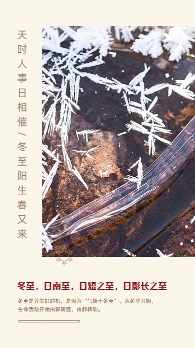 简约冬至竖版配图