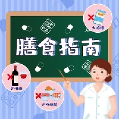 膳食指南卡通插画公众号次图