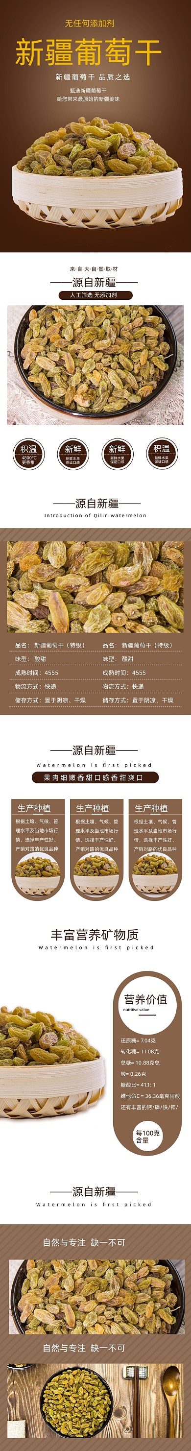 葡萄干详情页时尚电商简约新疆健康