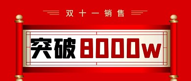 红色喜庆销售业绩喜报公众号首图