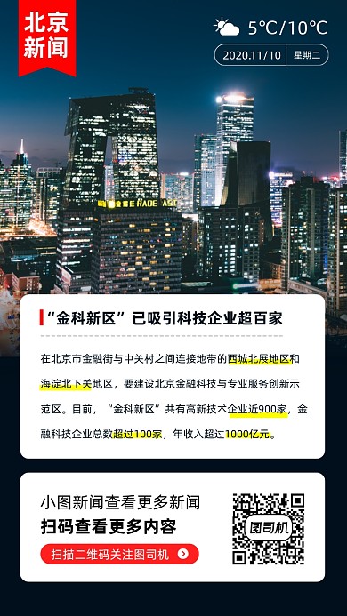 每日新闻时尚简约手机海报