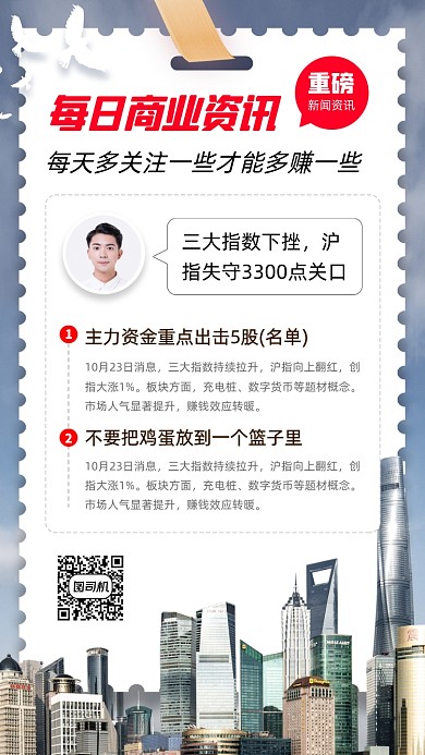 每日新闻时尚简约手机海报