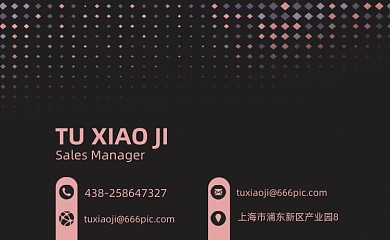 商务科技抽象几何公司名片