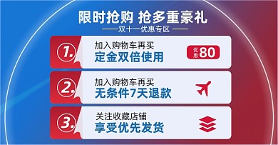 双十一预售定金规则店铺活动说明淘宝电商横版图