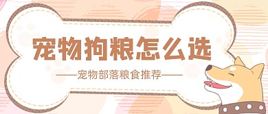 卡通小清新宠物部落推荐粮食公众号首图