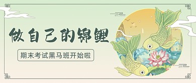 锦鲤好运期末考试黑马班公众号首图