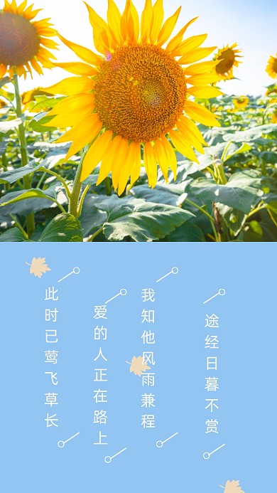 蓝色简约三月阳春莺飞草长文章配图