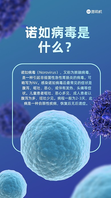 预防诺如病毒简约质感手机海报