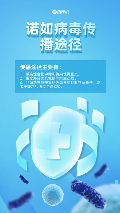 预防诺如病毒简约质感手机海报