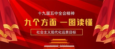 十九届五中全会精神十四五目标公众号首图