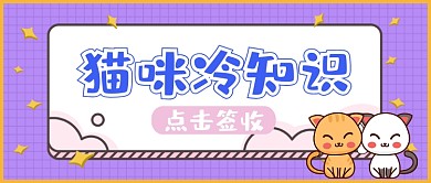 猫咪冷知识卡通可爱公众号首图