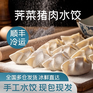 水饺食品淘宝主图直通车模板