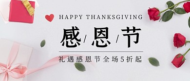 礼遇感恩节全场促销公众号首图
