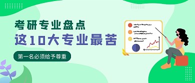 绿色小清新考研最苦专业公众号首图