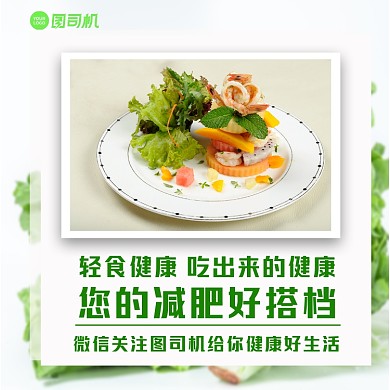 减肥食品推荐简约清新手机方图