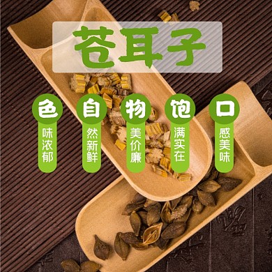 苍耳子药材食品淘宝主图直通车模板