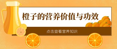 橙子的营养价值与功效公众号首图