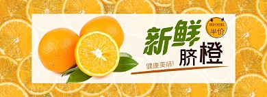 冬季脐橙促销全屏海报