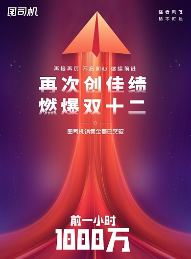 双十二时尚大气战绩销量活动海报