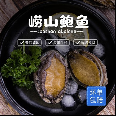 鲍鱼海鲜食品淘宝主图直通车模板