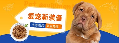 冬季可爱宠物食品海报