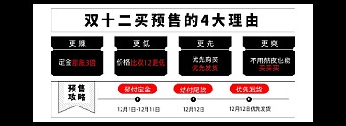 双十二预售活动公告海报