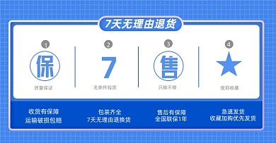七天无条件退款淘宝电商横版图