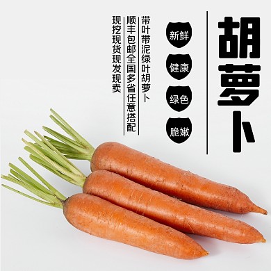 胡萝卜蔬菜食品淘宝主图直通车模板