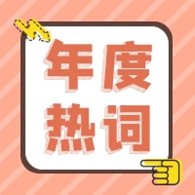 年度热词大气简约公众号次图