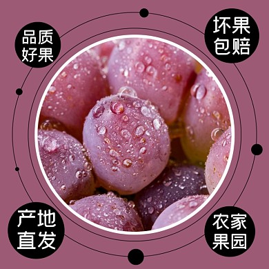 葡萄水果食品淘宝主图直通车模板