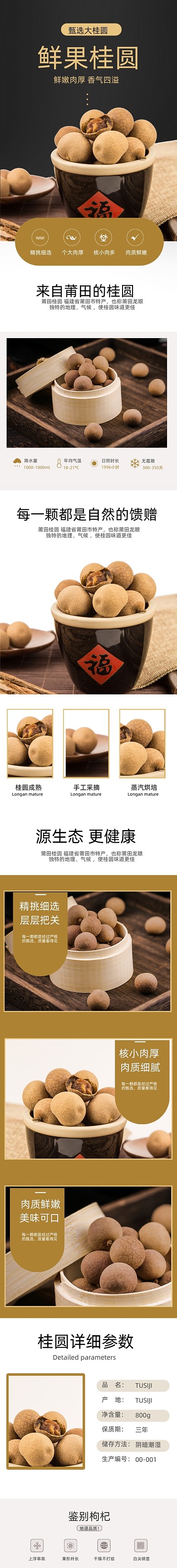 桂圆桂圆干食品详情页