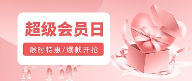 粉丝简约产品介绍会员日活动促销首图
