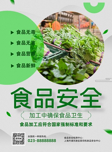 食品安全公益宣传印刷海报