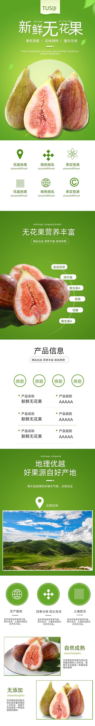 无花果水果食品详情页