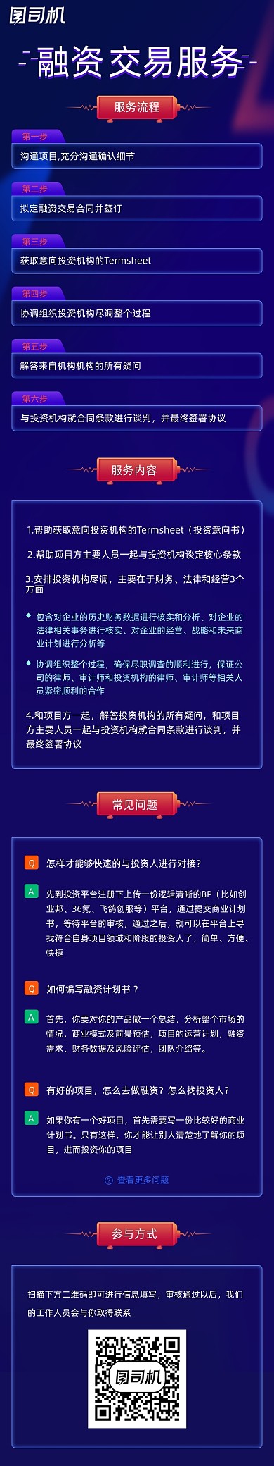 暗色系融资交易移动页面设计文章长图