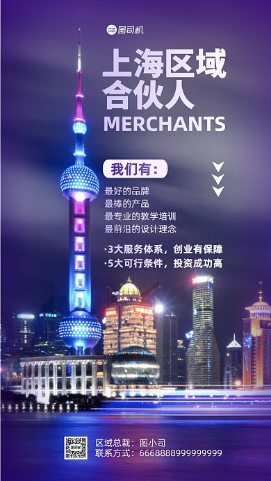 招商加盟合伙人手机海报