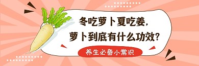 冬吃萝卜夏吃姜简约插画热文链接