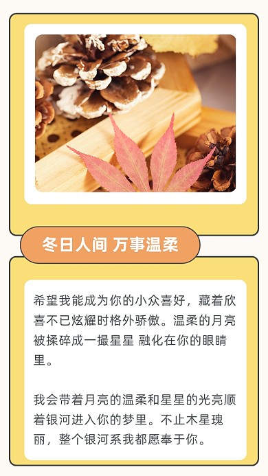 文艺清新冬日人间万事温柔配图
