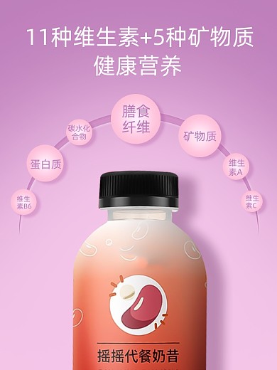 健康美味代餐奶昔营养成分主图
