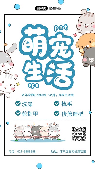 宠物店项目手机海报