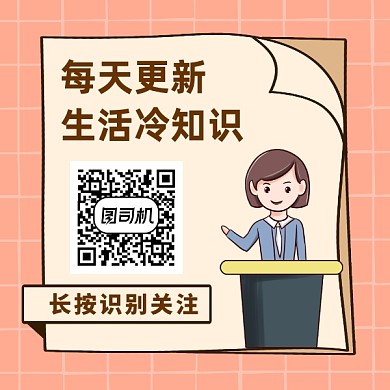 生活冷知识简约插画方形二维码