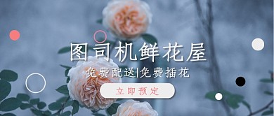 小清新文艺鲜花主题公众号封面