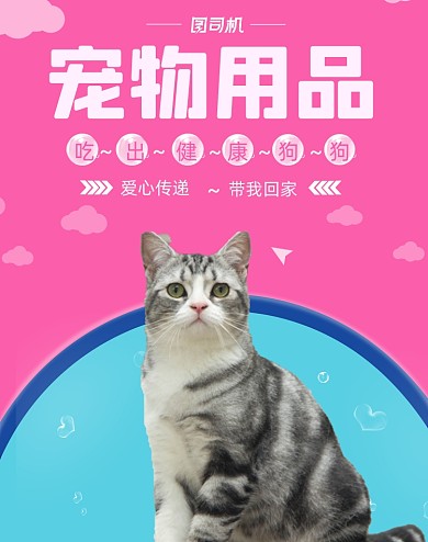 宠物用品双12狂欢大促海报