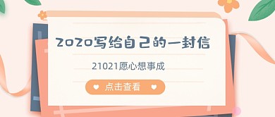 粉色文艺2020个人总结新媒体首图