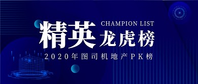 年终地产PK榜蓝色炫酷公众号首图