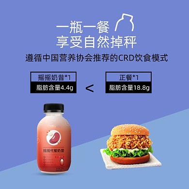 减脂代餐奶昔脂肪含量说明对比主图