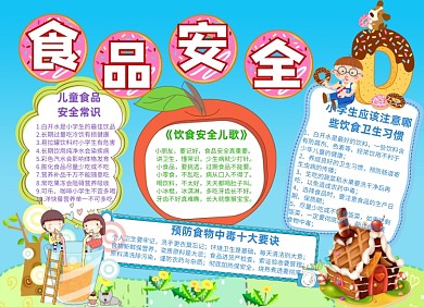 食品安全园安全小报手抄报