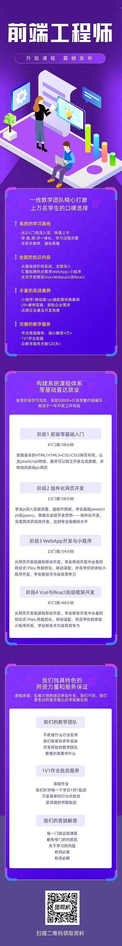 紫色科技前端代码培训课程详情页