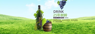 大气创意红酒葡萄酒淘宝海报