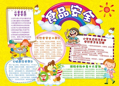 食品安全小报手抄报